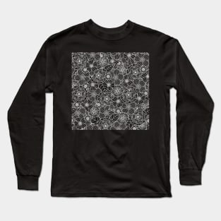 Flower pattern (white lines) Long Sleeve T-Shirt